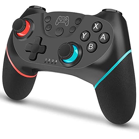 Wireless Switch Controller, YCCTEAM Switch Pro Controller with Dual Shock for Switch/Switch Lite/Switch OLED/PC, Pro Controller Switch Remote with Turbo/Motion Control Cover