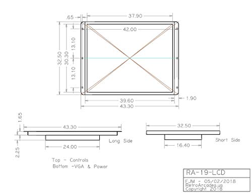 Image of 19 Inch Arcade Game LED Monitor, Jamma Monitor MAME and Cocktail Game cabinets
