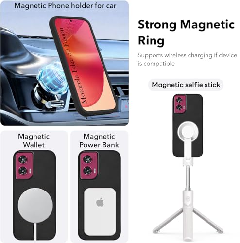 Image of Jkobi Leather Finish Back Cover Case for Motorola Moto Edge 50 Fusion (MagSafe Compatible Wireless Charging | Soft Touch | Camera Bump Protection)