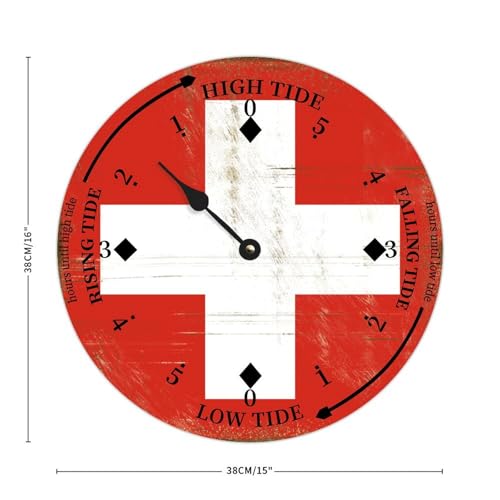 Reloj de marea de madera suizo vintage con acabado texturizado premium 3
