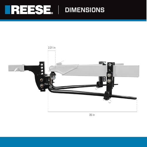 Reese 49913 Integrated Sway Control Weight Distribution Kit For Trailer , 11,500 lbs. Capacity, Shank Included.