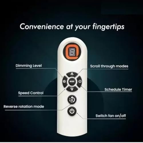 Image of ZIEVA Compatible with Orient Ceiling Fan Remote Control Wireless with Sleep Mode, Timer Mode and Speed Adjustment - Remote Control Kit (Fan Not Included) (Orient - 2 Pcs)