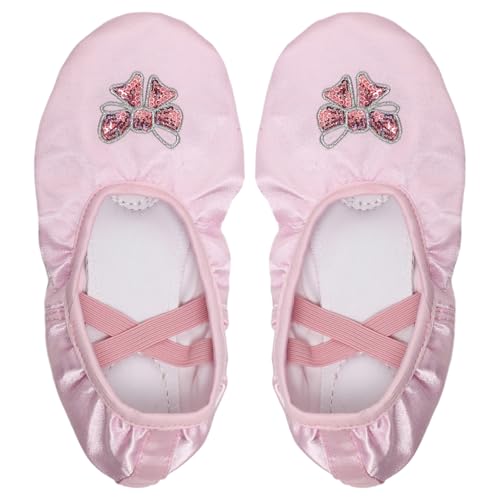 Aislor Girls Satin Ballet Dance Shoes Ballerina Shoes Lyrical Dance Split Sole Slipper for Stage Show2