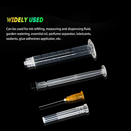 Image of 2.5ml Syringe 25 Gauge 1 inch Luer Lock Needle Lab Disposable Syringes 100 Pack