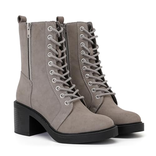 Women's Ankle Boots - Slouchy Fashion Low Calf Flat Booties Comfortable Round Toe Fall Winter Casual Short Boots for Women.2