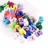 40 cuentas de números 3D focales acrílicas sueltas para hacer joyas, pulseras, collares, llaveros, bolsas de teléfono, cadenas y llaveros (color mixto 5)