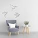 Decalcomania Della Parete Dell'Uccello Di Origami Geometrici Di Sette Pezzi Vivaio Art Deco Adesivo In Vinile Di Uccelli Volanti 57X34Cm