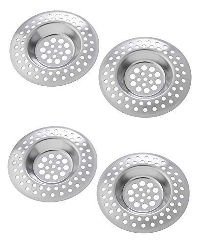 VITA PERFETTA Filter aus Edelstahl für Einbauspüle, Waschbecken Badewanne (4 Stück) Cover