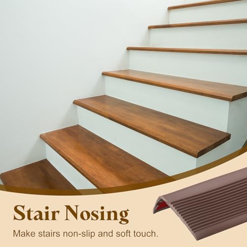 Nariz de escalera de vinilo sourcing map de 2m protector café 5