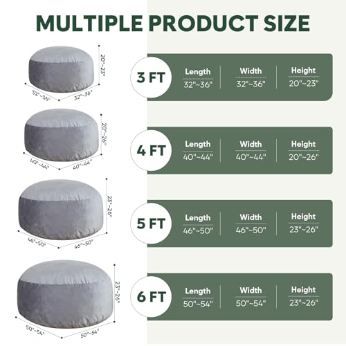 3 Ft Memory Foam Bean Bag Chair