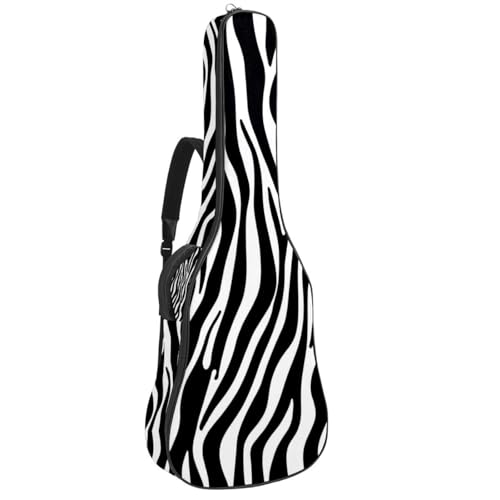 Sac pour guitare acoustique 40-42 pouces étanche à motif zébré multicolore