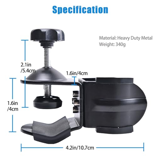 image for FIEWSZIHU 2 Pieces Metal C Clamp Heavy Duty Dual U Shaped Clip Bracket