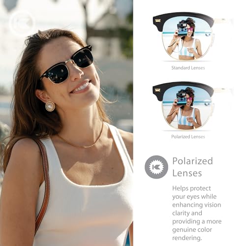 Knockaround Brooklines Polarized Sunglasses for Men & Women - Impact Resistant Lenses & Full UV400 Protection4