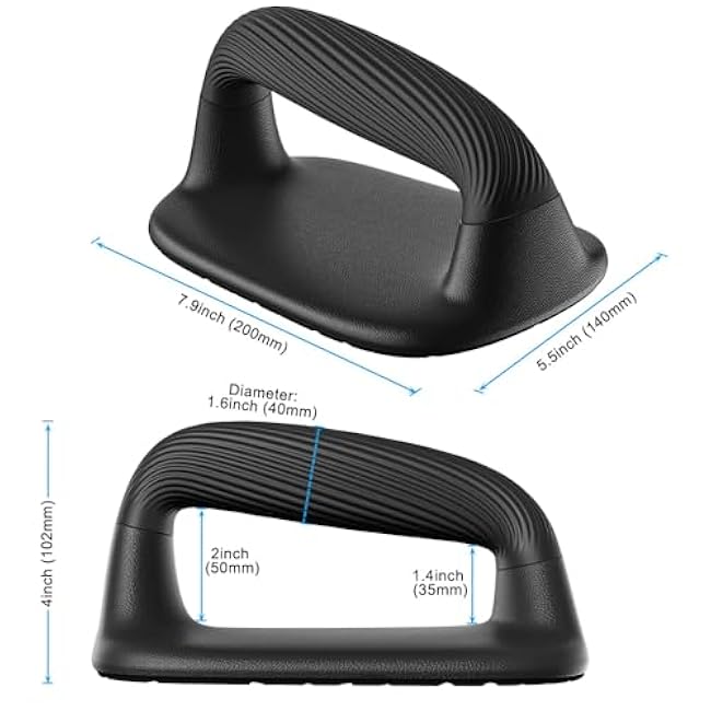 BeneLabel Push Up Bars Black Pushup Handles with Bottom Anti-Slip Pad Push Up Handles for Floor Soft Plastic Strength Training Pushup Stands with Comfortable Grip