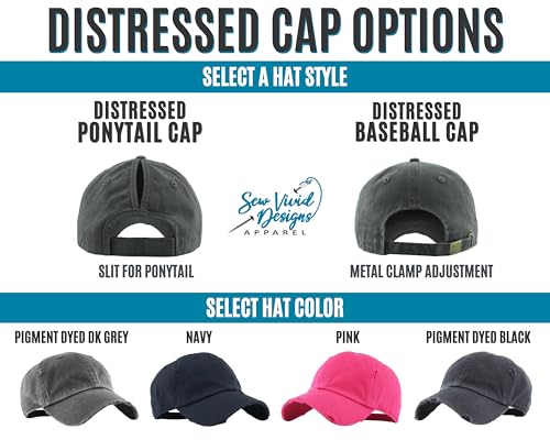Sew Vivid Designs Go Ahead Underestimate Me That'Ll Be Fun Hat | Distressed Baseball Cap Or Ponytail Hat thumb #1