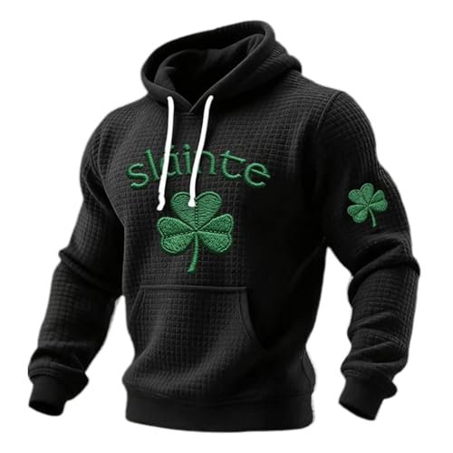 Sweat-shirt pour homme imprimé de la Saint Patrick avec poches et grande taille hoodie