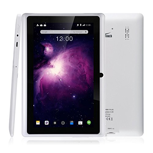 Dragon Touch Y88X Plus 7'' Quad Core Google Android 4.4 KitKat Tablet PC, IPS Display, HD Screen 1024 x 600, 8 GB, Bluetooth, Dual Camera, Netflix, Skype, 3D Game Supported - Apricot White
