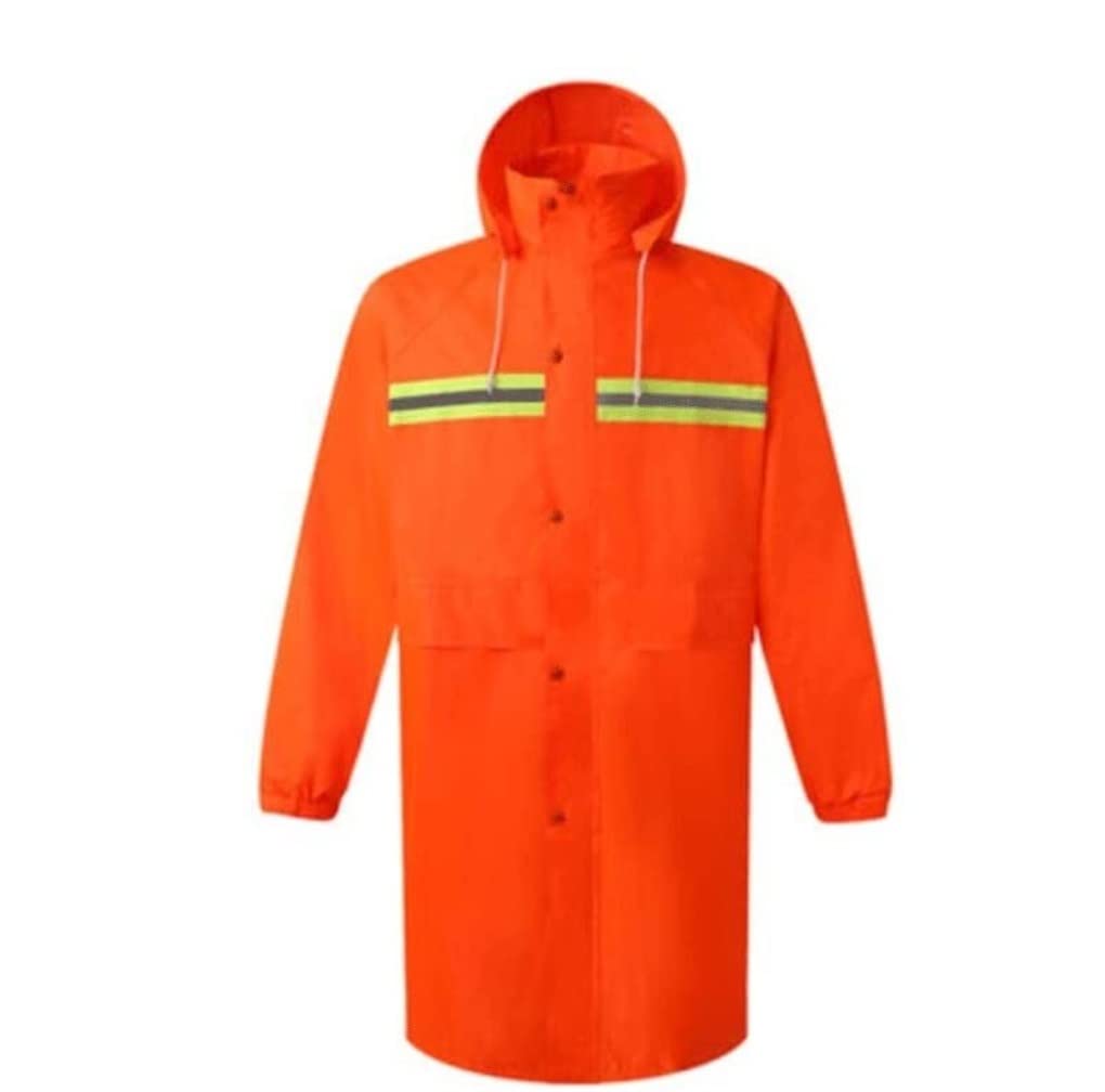 Chaleco de Alta Visibilidad Traje reflectante a prueba de lluvia, chaqueta de seguridad de tela de oxford fluorescente de naranja impermeable reflectante Chaleco de Seguridad ( Blue : Oranje , Size :