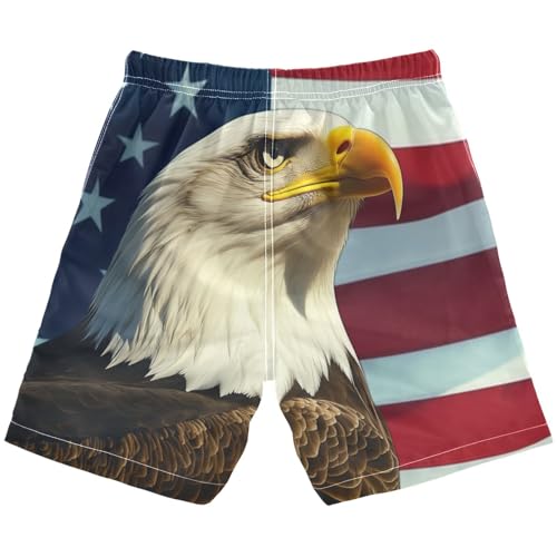 Eagle American Flag Boys Swim Trunks Kids Toddler Beach Board Shorts Teen Quick Dry Bathing Suit Swimsuit2