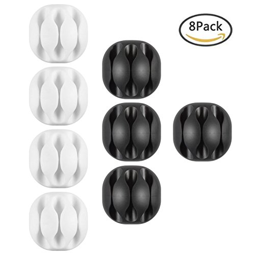 HeHe 8 pcs - Cable Drop, Clip per cavi con adesivo...
