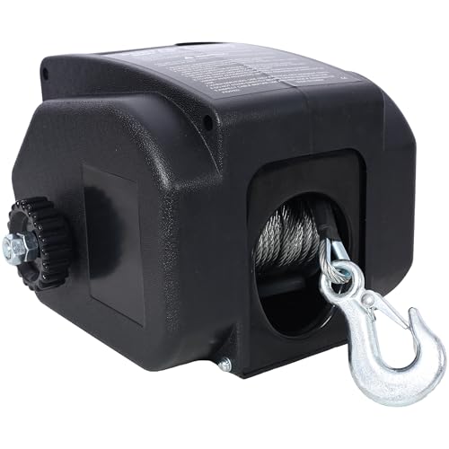 Trailer Winch 2000lbs portátil 12V motor eléctrico miniatura 4