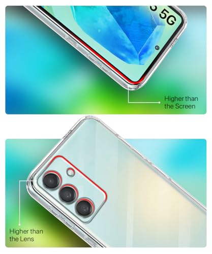 Image of WOW IMAGINE Crystal Clear Transparent Back Case Cover for Samsung Galaxy M55 5G | M55s 5G | F55 5G | Full Device & Camera Protection Shockproof TPU | Flexible Silicone Back Cover Case - Transparent
