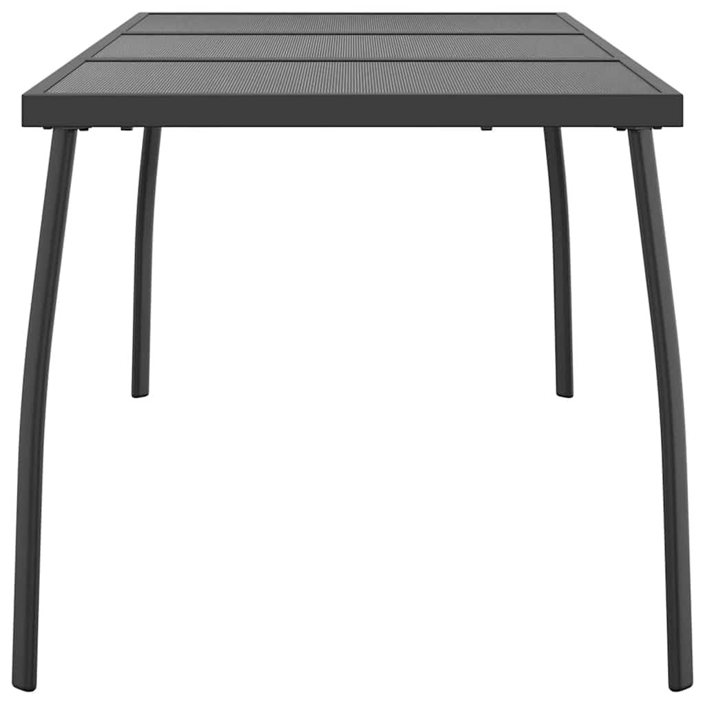 vidaXL Mesa de jardín Malla de Acero Gris Antracita 165x80x72 cm, Mesa de Exterior, Muebles de jardín, Muebles de Patio, Mesa de Patio