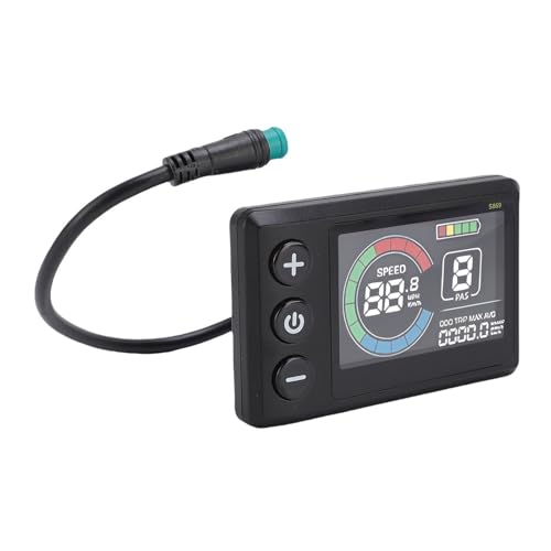 Dilwe 電動自転車LCDディスプレイメーター 5芯防水ワイヤー付き 電動スクーター用 22.2mm/0.9インチハンドルバー対応