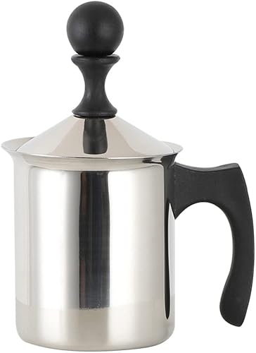 Kisangel Tirador de pantalla con jarra de acero con filtro de espuma, espumador de doble bomba de espresso, máquinas de jarra de leche, máquina