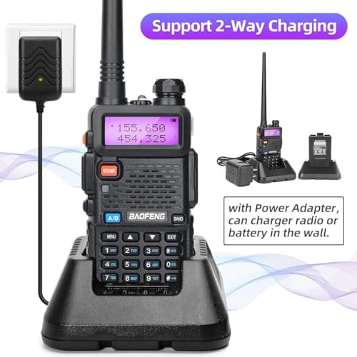 Baofeng Uv-5R 8W Ham Radio Long Range Uv5R Dual Band Handheld Two Way Radio Walkie Talkies With 1800Mah Li-Ion Battery And Earpiece For Hunting Survival Gear thumb #3