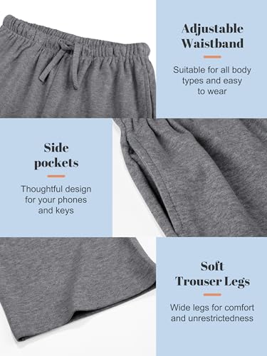 Cooraby Boys Cotton Adjustable Waist Pants Loose-Fit Pants with Pockets Casual Drawstring Sweatpants2