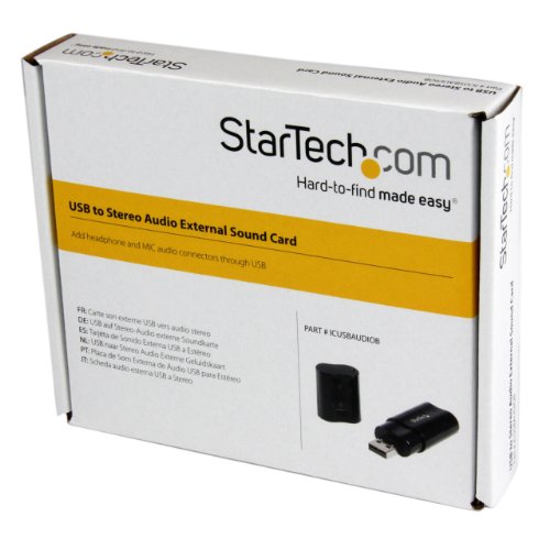 Image of StarTech.com USB Sound Card - 3.5mm Audio Adapter - External Sound Card - Black - External Sound Card (ICUSBAUDIOB) (Pack of 2)
