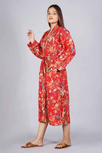 Image of Cotton Women Stylish Printed Kimono, Bath Robe,Night Wear Suit,Swim Wear, Night Dress, Beach Wear