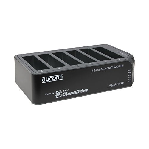 Dyconn Dubbler Dock Pro+ USB 3.0 6-Bay 1:5 Hard Drive Duplicator 2.5/3.5 Inch