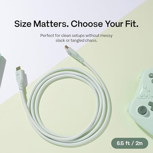Image of Pixio PX249 Wave Mint Green 24 inch 240Hz 1080 Fast IPS Panel 1ms GTG Adaptive Sync Gaming Monitor with Mint Green HDMI 2.1 Cable Ultra Certified Ultra High Speed 6FT 8K 60Hz 4K 120Hz Nylon Braided