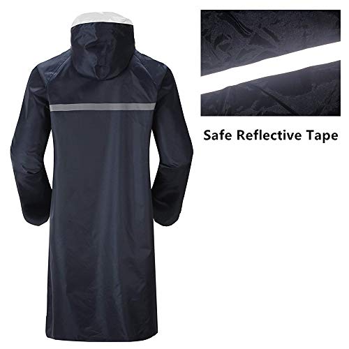 Image of Rain Coat for Mens Ponchos with Hoods Rainwear Waterproof Rain Jacket Lightweight Raincoats Windbreaker for Men Women