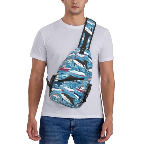 Mochila tipo bandolera con diseño de ballena miniatura 7