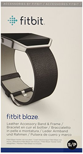 Fitbit Blaze Leather Accessory Band, schwarz, Small