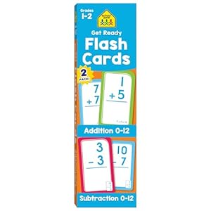 School Zone – Get Ready Flash Cards Addition & Subtraction 2 Pack – Ages 6 to 7, 1st Grade, 2nd Grade, Addition, Subtraction, Early Math, Problem-Solving, and More Mass Market Paperback – January 25, 2019