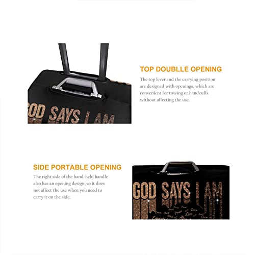 Travel Suitcase Protector African American Woman Elastic Protective Washable Luggage Cover With Concealed Zipper Suitable For 18-32 Inch (L (for 25--28 inch luggage))2