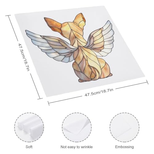 Servilletas de Tela cuadradas pack 6 blancas Floral miniatura 2