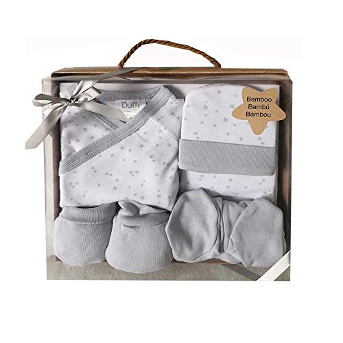 Baby Bites Duffi Baby 0841-11 - Set Regalo 5 Piezas, Unisex, Gris