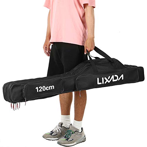 Lixada 3 Couches Sac de Canne à Pêche 90cm/120cm/150cm Canne Pliante Portable Étui de Transport Moulinet de Pêche Sac de… - Image 4