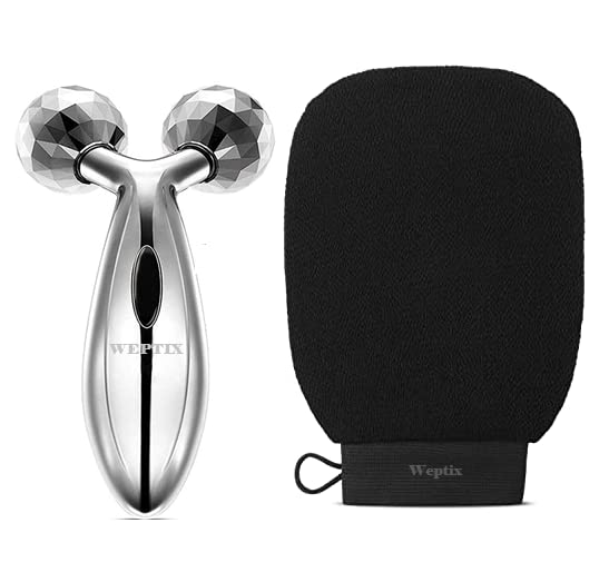 ZEXREL 3D Manual Roller Face Body Massager & Exfoliating Gloves for Body Cleansing and Scrubbing, Bath Gloves Tan Removal - made of Natural Fibre, Gentle on the Skin, Sustainable, Unisex Easy to Use-