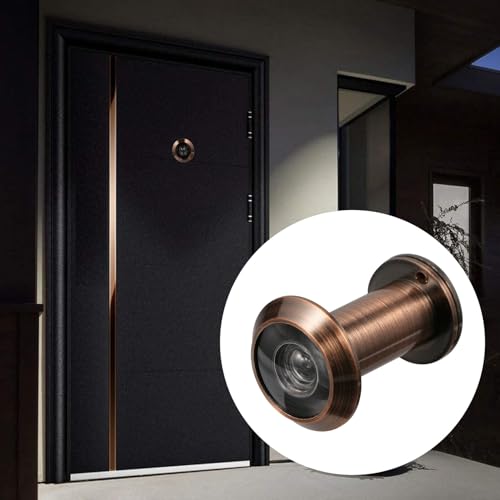 DOITOOL Mirilla de puerta antirrobo con cubierta de privacidad lente gran angular para seguridad en hogar oficina y hotel miniatura 2