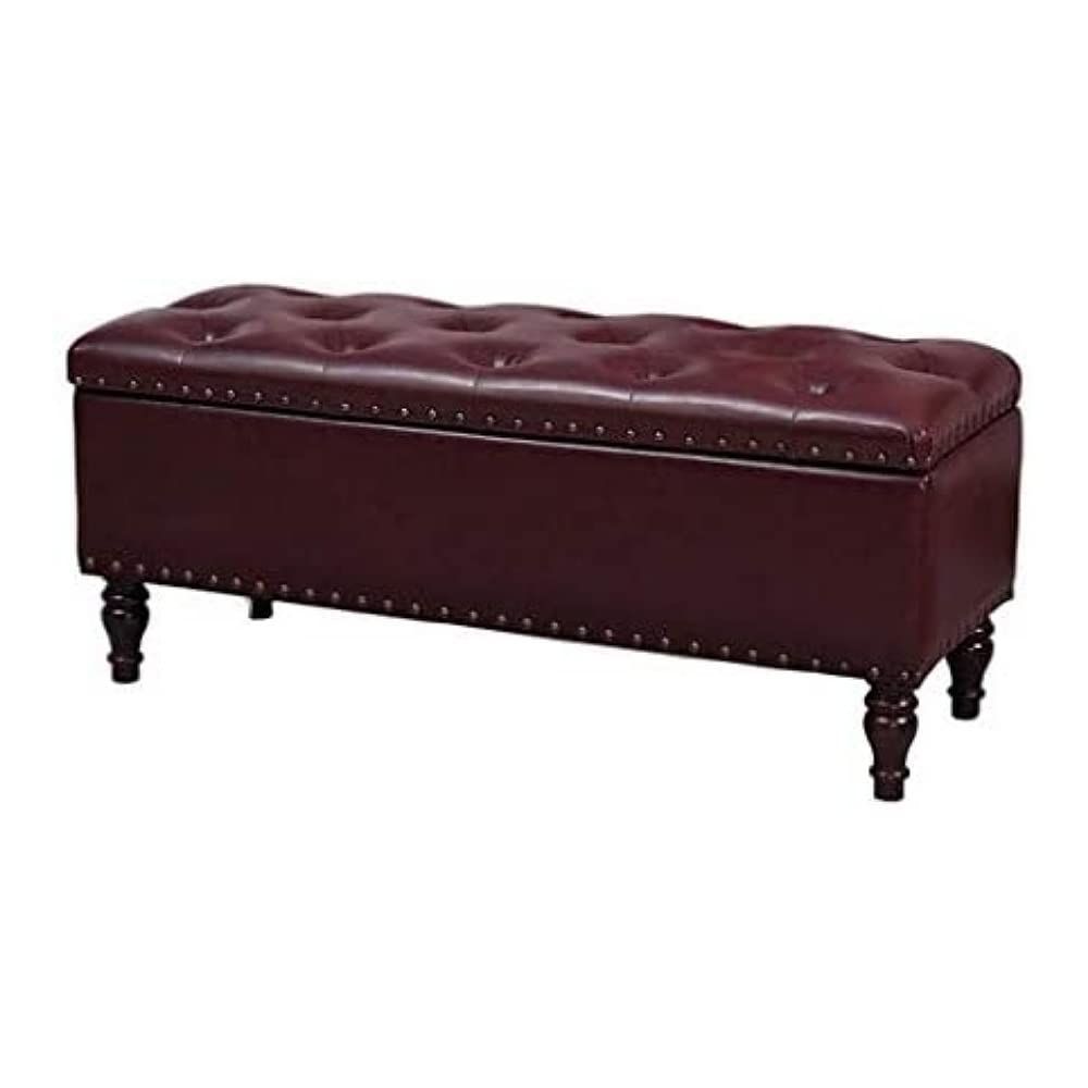 Nordic Bed End Stool Sofa Stool,Rectangular Folding Upholstered Tufted Storage Ottoman Bench for livingroom badroom-image-3