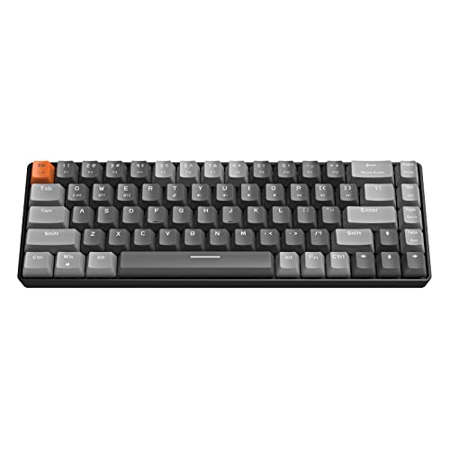 Image of MAGIC-REFINER RK68 60% Wireless Mechanical Keyboard, Bluetooth 5.0 /2.4GHz with 2 in 1 Dual Mode Receiver, Ergonomic Compact Gaming Keyboard 68 Keys Blue Switch for Mac Windows PC