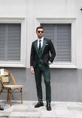 Wangyue 3 Piece Mens Tuxedo Suit Slim Fit Tuxedo for Men Double Breasted Wedding Prom Suits Blazer Vest Pants Sets 20253