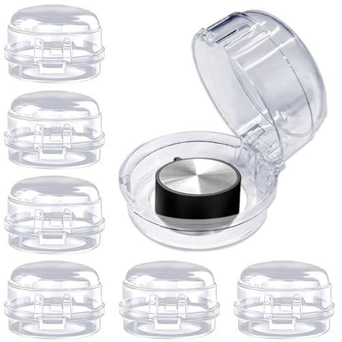 10 Serrure Sicurezza Per Manopole Fornelli A Gas - 2 Design (Testa Rotonda E Piatta) Protezione Bambini E Animali - 4