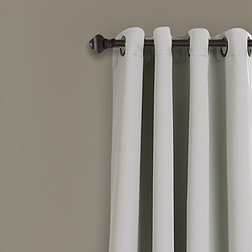 Lush Decor Insulated Grommet Blackout Curtains Panel Pair, 52" W x 63" L, Light Gray, W 52" x L 63" (2 Panels) - Image 2